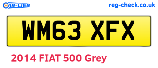 WM63XFX are the vehicle registration plates.
