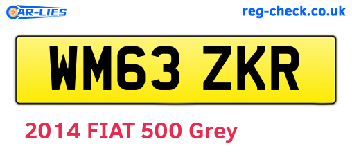 WM63ZKR are the vehicle registration plates.