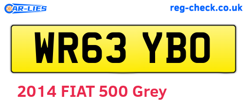 WR63YBO are the vehicle registration plates.