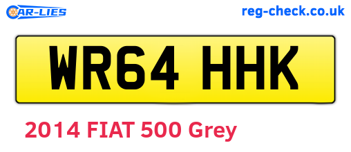 WR64HHK are the vehicle registration plates.