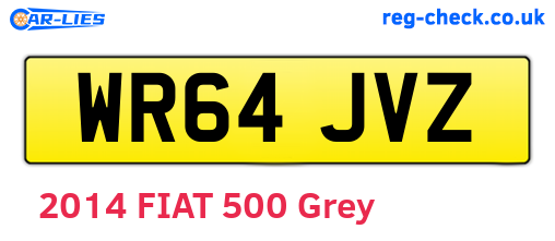 WR64JVZ are the vehicle registration plates.