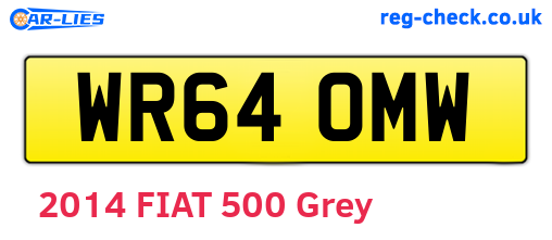 WR64OMW are the vehicle registration plates.
