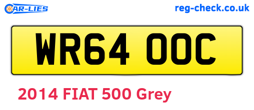 WR64OOC are the vehicle registration plates.