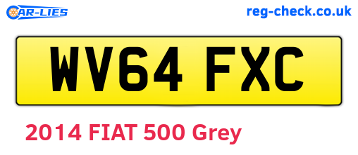 WV64FXC are the vehicle registration plates.