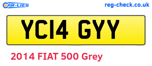 YC14GYY are the vehicle registration plates.