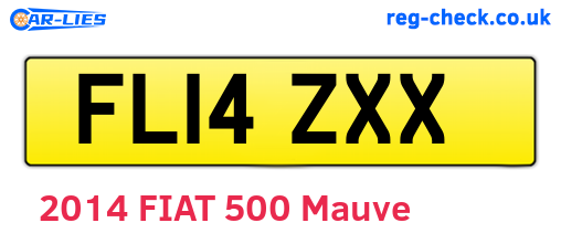 FL14ZXX are the vehicle registration plates.