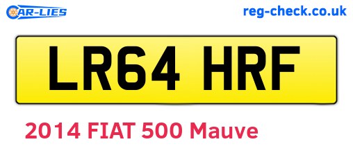 LR64HRF are the vehicle registration plates.