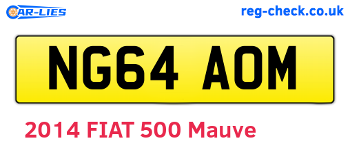NG64AOM are the vehicle registration plates.