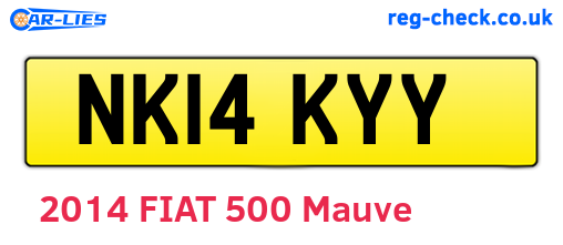NK14KYY are the vehicle registration plates.