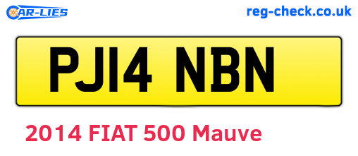 PJ14NBN are the vehicle registration plates.