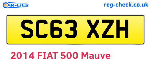 SC63XZH are the vehicle registration plates.