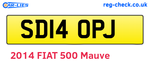 SD14OPJ are the vehicle registration plates.