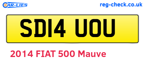 SD14UOU are the vehicle registration plates.