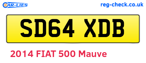 SD64XDB are the vehicle registration plates.