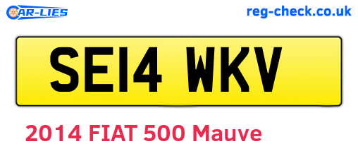 SE14WKV are the vehicle registration plates.