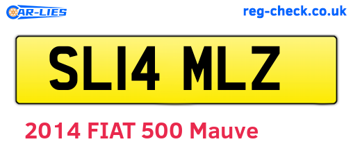 SL14MLZ are the vehicle registration plates.