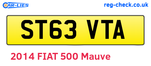 ST63VTA are the vehicle registration plates.