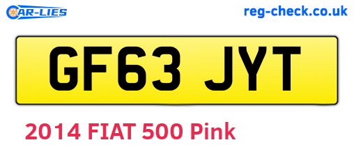 GF63JYT are the vehicle registration plates.