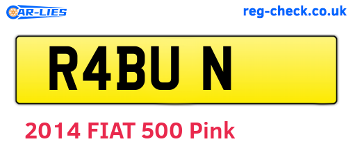 R4BUN are the vehicle registration plates.