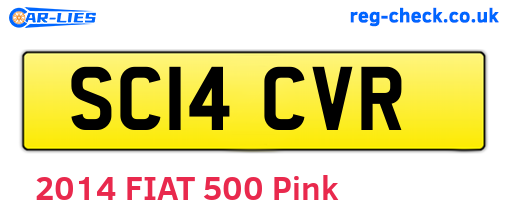 SC14CVR are the vehicle registration plates.