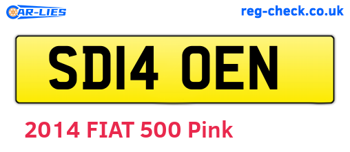 SD14OEN are the vehicle registration plates.