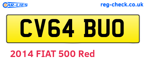 CV64BUO are the vehicle registration plates.