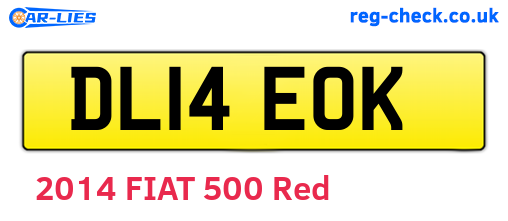 DL14EOK are the vehicle registration plates.