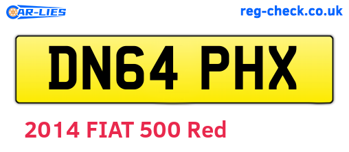 DN64PHX are the vehicle registration plates.
