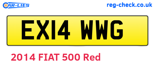 EX14WWG are the vehicle registration plates.