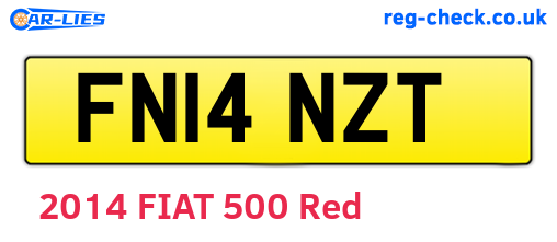 FN14NZT are the vehicle registration plates.