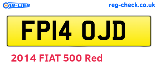 FP14OJD are the vehicle registration plates.