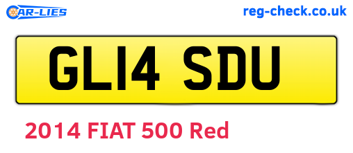 GL14SDU are the vehicle registration plates.