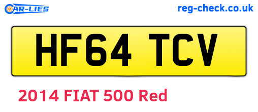 HF64TCV are the vehicle registration plates.