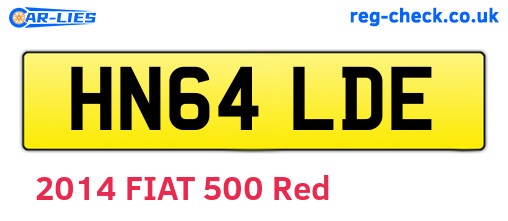 HN64LDE are the vehicle registration plates.