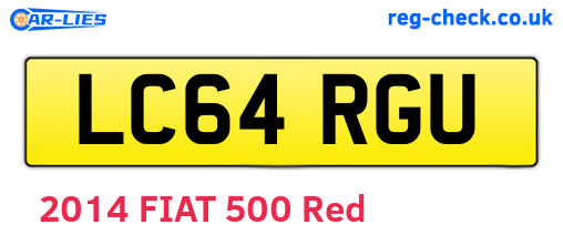 LC64RGU are the vehicle registration plates.