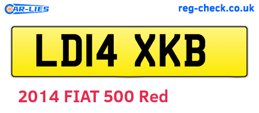 LD14XKB are the vehicle registration plates.