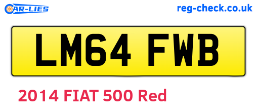 LM64FWB are the vehicle registration plates.