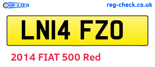 LN14FZO are the vehicle registration plates.