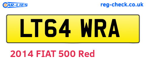 LT64WRA are the vehicle registration plates.