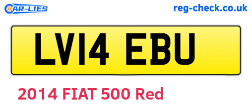 LV14EBU are the vehicle registration plates.