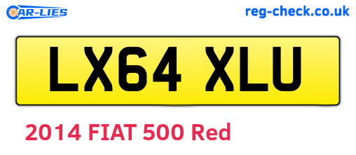 LX64XLU are the vehicle registration plates.