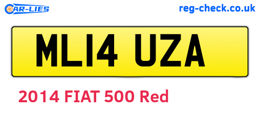 ML14UZA are the vehicle registration plates.