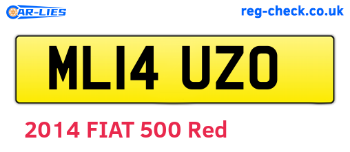 ML14UZO are the vehicle registration plates.