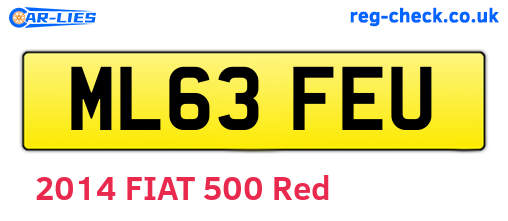 ML63FEU are the vehicle registration plates.