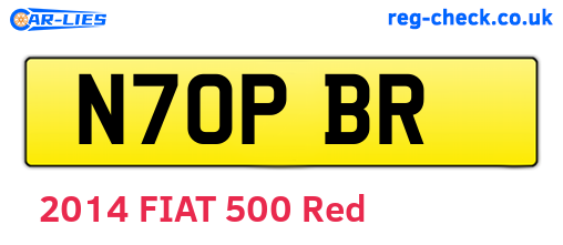 N70PBR are the vehicle registration plates.