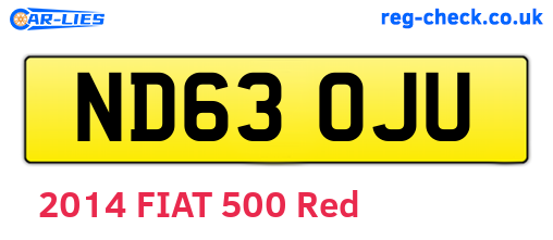 ND63OJU are the vehicle registration plates.