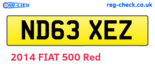 ND63XEZ are the vehicle registration plates.