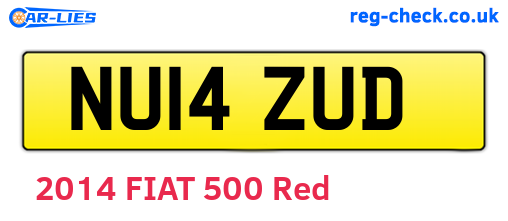NU14ZUD are the vehicle registration plates.