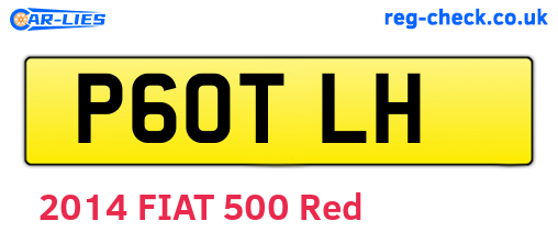 P60TLH are the vehicle registration plates.