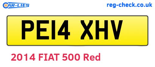 PE14XHV are the vehicle registration plates.